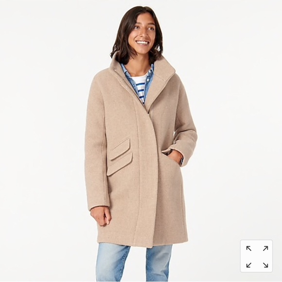 SOLD J.Crew Stadium Cloth Cocoon Coat Camel 8P - Picture 6 of 6